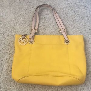 Yellow leather Michael Kors bag